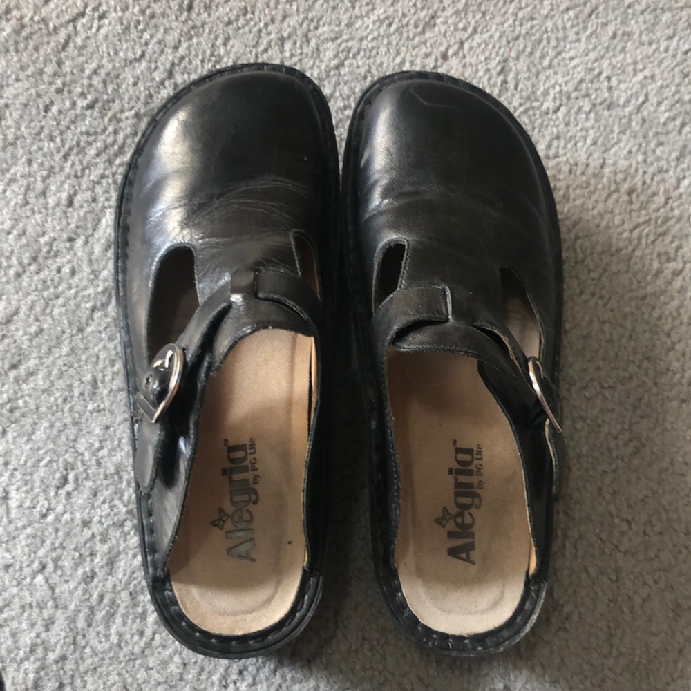 Alegria Black Clogs